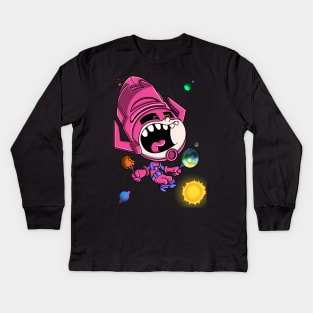 Roasting Planets over an open Sun Kids Long Sleeve T-Shirt